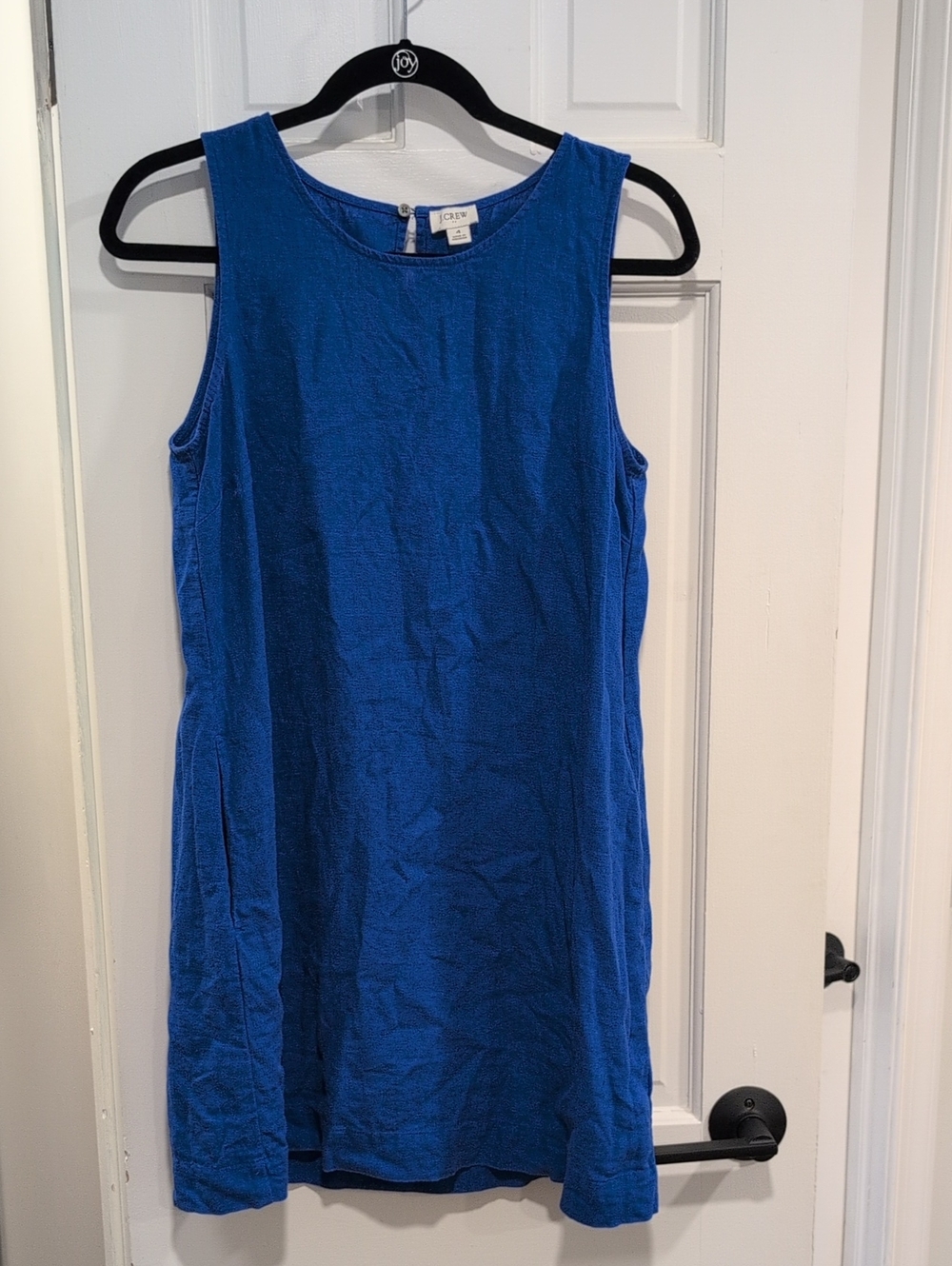 J. Crew Sleeveless Shift Dress in Royal Blue